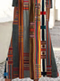 Loose Simple Crew Neck Multicolor Block Dress With No