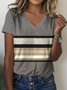 Casual V Neck Loose Jersey T-Shirt