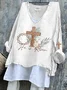 Easter Cotton Loose Vintage T-Shirt