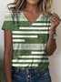 Striped Loose Jersey Casual T-Shirt