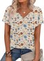 Cotton Casual Floral T-Shirt