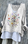 Casual Floral Cotton Regular Fit T-Shirt