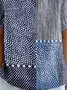 Striped Shawl Collar Casual Loose T-Shirt