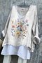 Casual Floral Cotton Regular Fit T-Shirt
