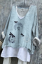 V Neck Casual Floral T-Shirt