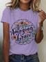 Amazing Grace Png Christian Cotton T-Shirt