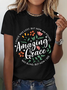 Amazing Grace Png Christian Cotton T-Shirt