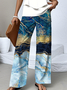 Gradient Pattern Casual Regular Fit Two-Piece Set With No
