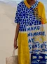 Casual Regular Fit 3D Printing Dress With No