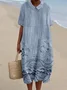 Shawl Collar Regular Fit Casual Plain Dress With No