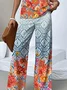 Crew Neck Regular Fit Casual Two-Piece Set With No