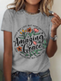 Amazing Grace Png Christian Cotton T-Shirt