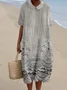 Shawl Collar Regular Fit Casual Plain Dress With No