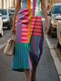 Women's Sleeveless Summer As Picture Floral Printing Crew Neck Daily Going Out Vintage Maxi H-Line Shift Dress Dress