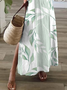 Women's Floral Print Casual V-Neck Short Sleeve Dress