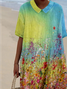 Shawl Collar Regular Fit Casual Dress With No