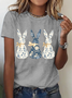 Easter Floral Bunny Cotton T-Shirt