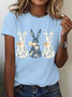 Easter Floral Bunny Cotton T-Shirt