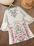 Floral Vacation Dress With No