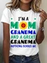 I'm A Mom Grandma And Great Grandma Nothing Scares Me Cotton T-Shirt
