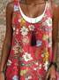 Cotton Vacation Floral Dress With No
