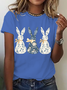 Easter Floral Bunny Cotton T-Shirt