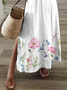 Women's Floral Print Casual V-Neck Short Sleeve Dress