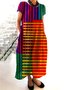 Cotton Crew Neck Regular Fit Casual Dress With No