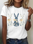 Easter Floral Bunny Cotton T-Shirt