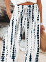 Women's  H-Line Baggy Pants Daily Going Out Pants White Casual Printing Striped Spring/Fall Pants
