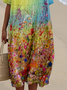 Shawl Collar Regular Fit Casual Dress With No