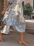 Casual Crew Neck Loose Dress With No