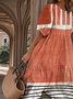 Casual Loose Crew Neck Dress With No