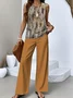 Casual Regular Fit Two-Piece Set With No