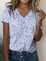 V Neck Loose Casual T-Shirt