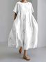 Casual Cotton Dress With No