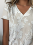 V Neck Jersey Casual T-Shirt