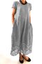 Floral Regular Fit Casual Dress With No