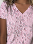 V Neck Loose Casual T-Shirt