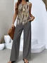 Casual Regular Fit Two-Piece Set With No