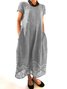 Floral Regular Fit Casual Dress With No