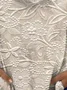 Women's vintage floral texture printed casual V-neck T-Shirt