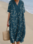 Casual Cotton Dragonfly Dress With No