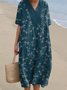 Casual Cotton Dragonfly Dress With No