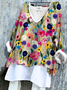 Linen Cotton Floral T-Shirt