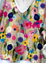 Linen Cotton Floral T-Shirt