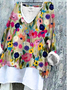 Linen Cotton Floral T-Shirt