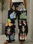 Regular Fit Easter Cotton Casual Pants