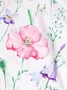 V Neck Urban Floral Regular Fit Two-Piece Set