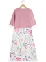 V Neck Urban Floral Regular Fit Two-Piece Set
